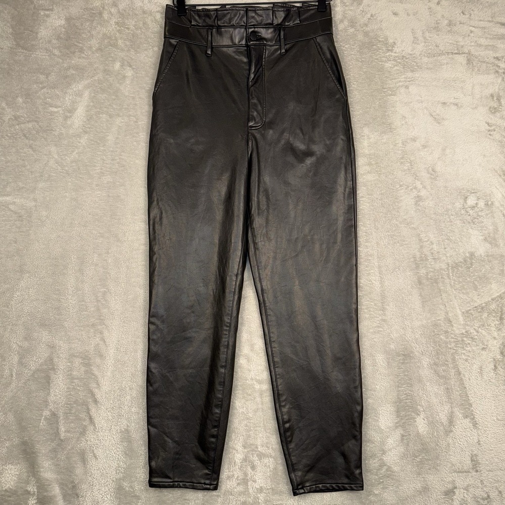 Abercrombie & Fitch A&F Black Faux‎ Leather Pants Size Medium